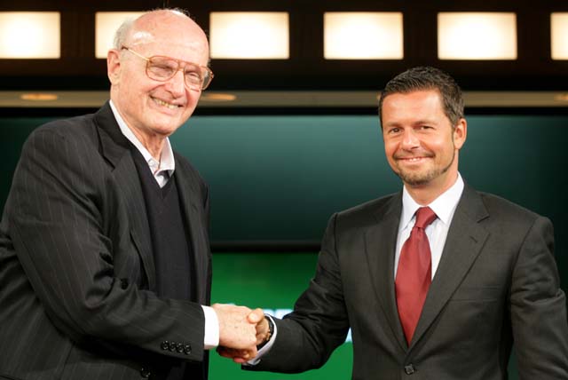 Nobelpreisträger Harry Markowitz (l.) mit Superfund Gründer Christian Baha